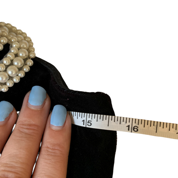 Michele Vincent Vintage Velour Velvet Beaded Union Made Cocktail Dress - Picture 7 of 8